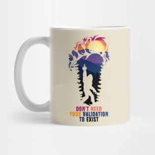 Don't Need Your Validation Bigfoot Sasquatch Mug